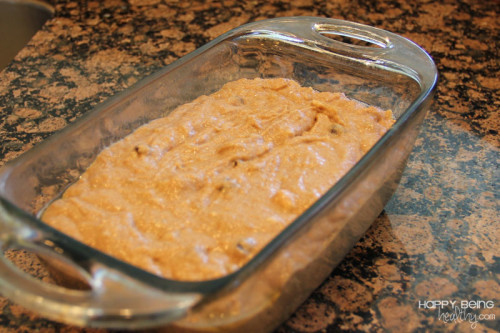 Banana Bread Batter in pan