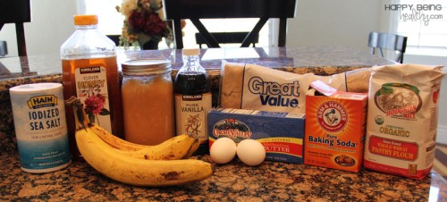 Ingredients for Healthier Banana Bread
